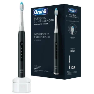 Bon marché 👏 Oral-B Pulsonic Slim Luxe 4000 Noir Mat – Brosse à Dents à Ultrasons ✨ Couleurs variées 6