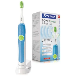 soldes en ligne Promo 🎁 Trisa Sonic Advanced Young Blau – Brosse à Dents à Ultrasons 😉 6