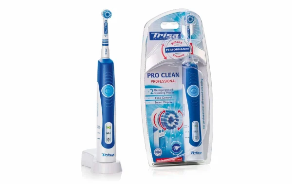 Le moins cher ⭐ Trisa Brosse à Dents Rotative Pro Clean Professional – Brosse à Dents électrique ⌛ mode 1