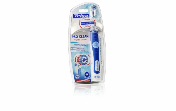 Le moins cher ⭐ Trisa Brosse à Dents Rotative Pro Clean Professional – Brosse à Dents électrique ⌛ mode 4