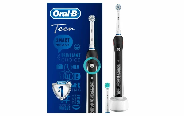 Acheter 🧨 Oral-B Brosse à Dents Rotative Teen Noir – Brosse à Dents électrique ⌛ Vente 3