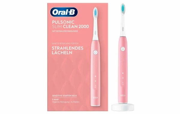 meilleur cadeau Acheter 💯 Oral-B Brosse à Dents Sonique Pulsonic Slim Clean 2000 Rose – Brosse à Dents électrique 👍 3