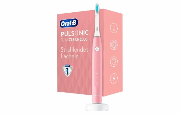 meilleur cadeau Acheter 💯 Oral-B Brosse à Dents Sonique Pulsonic Slim Clean 2000 Rose – Brosse à Dents électrique 👍 4