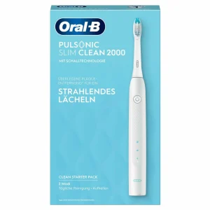 De gros 😀 Oral-B Brosse à Dents Sonique Pulsonic Slim Clean 2000 Blanc – Brosse à Dents électrique 😀 magasin pas cher 9