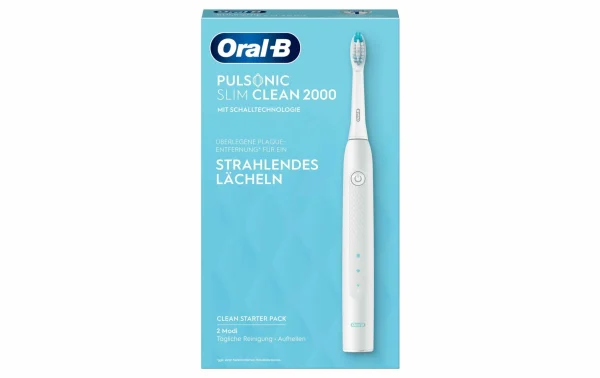 De gros 😀 Oral-B Brosse à Dents Sonique Pulsonic Slim Clean 2000 Blanc – Brosse à Dents électrique 😀 magasin pas cher 4