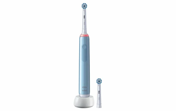 Vente flash 🤩 Oral-B Brosse à Dents Rotative Pro 3 3000 Sensitive Clean, Bleu – Brosse à Dents électrique 👏 achetez pas cher 1