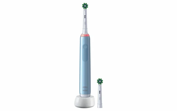 outlet soldes Vente flash ⭐ Oral-B Brosse à Dents Rotative Pro 3 3000 Cross Action, Bleu – Brosse à Dents électrique ⭐ 1