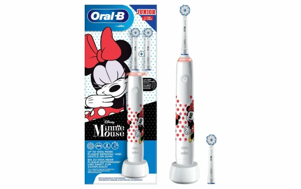 marque moins cher Remise ✨ Oral-B Brosse à Dents Rotative Junior Minnie Mouse – Brosse à Dents électrique 🥰 4