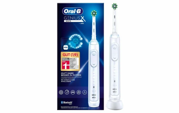 Livraison Standard/Rapide Offres 🔥 Oral-B Brosse à Dents Rotative Genius X White Blanc – Brosse à Dents électrique 🌟 3